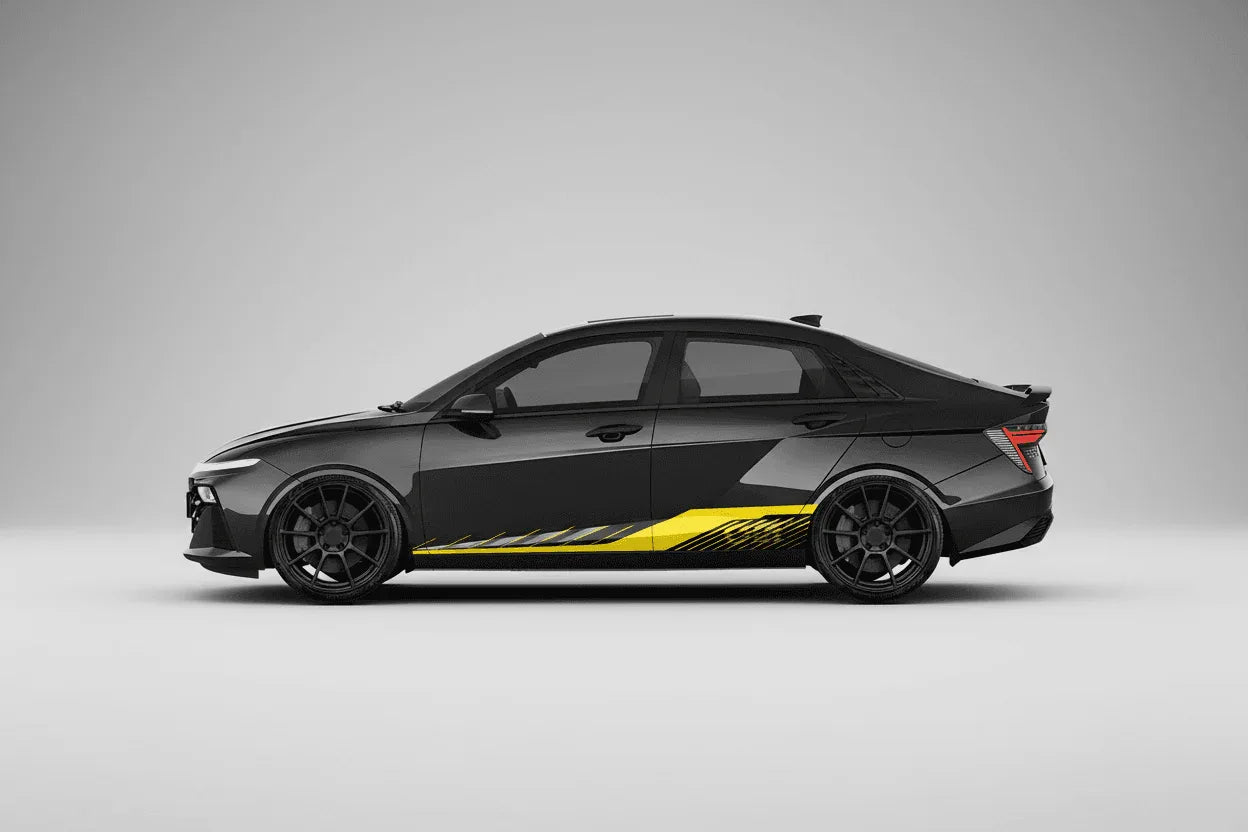 Aero Edition Graphics for Hyundai Verna black