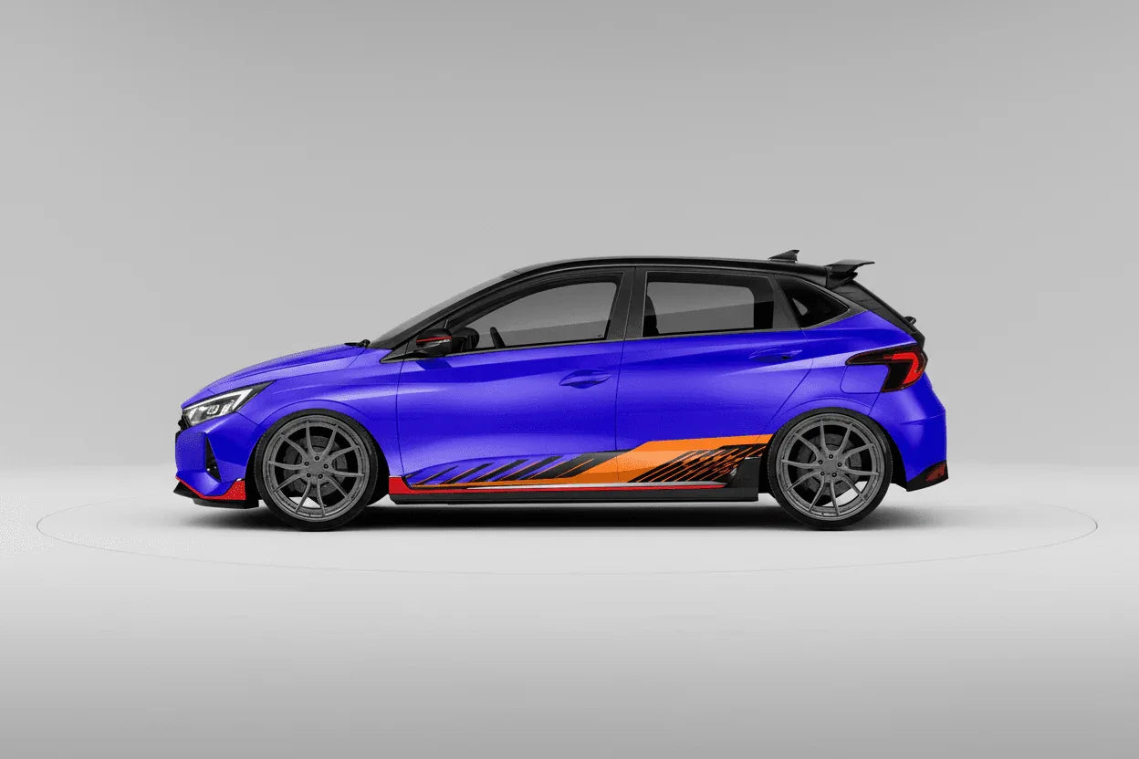 Aero Edition Graphics for Hyundai i20 blue
