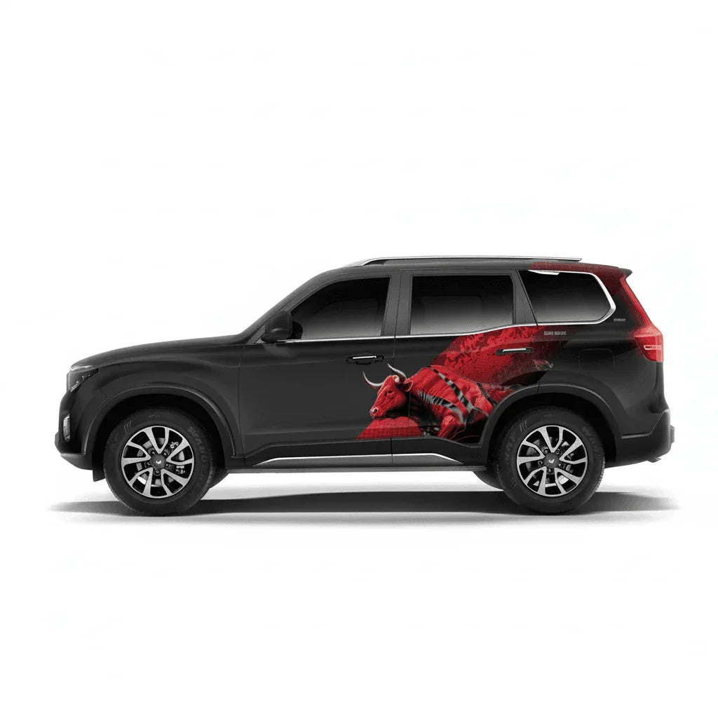 Bull Edition Graphics for Mahindra Scorpio N black