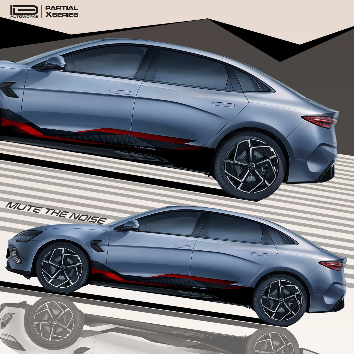 Mute The Noise Edition Graphics for BYD Seal blue
