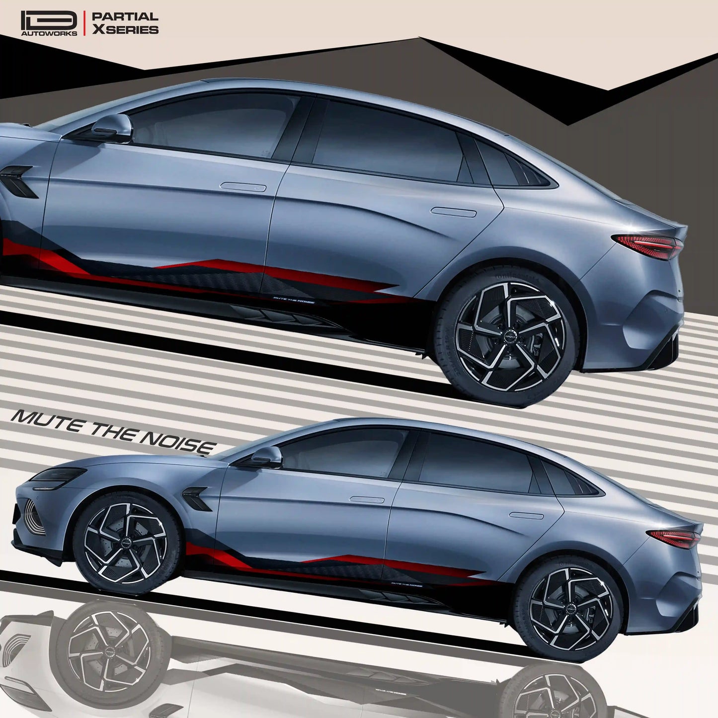 Mute The Noise Edition Graphics for BYD Seal blue