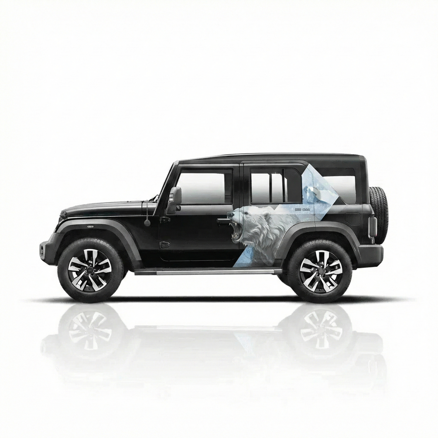 Bear Edition Graphics for Mahindra Thar Roxx black