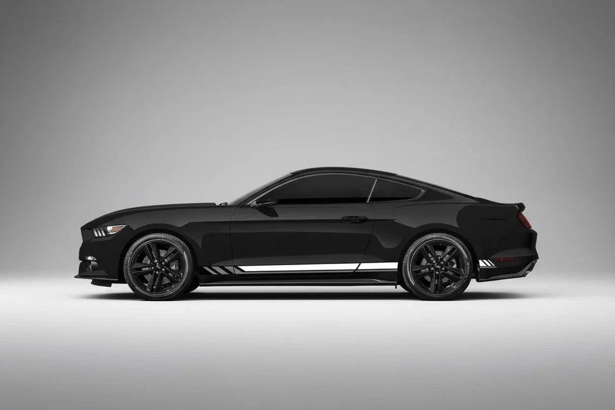 Cascade Edition Side Graphics for Ford Mustang black