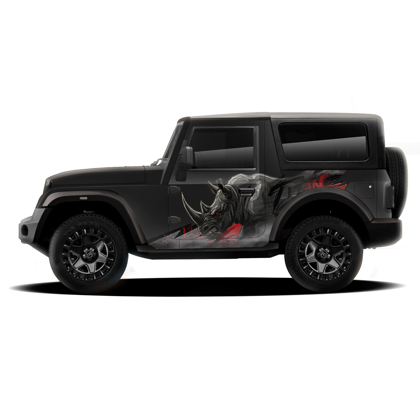 Rhino Edition Graphics for Mahindra Thar IDE Partial X Series