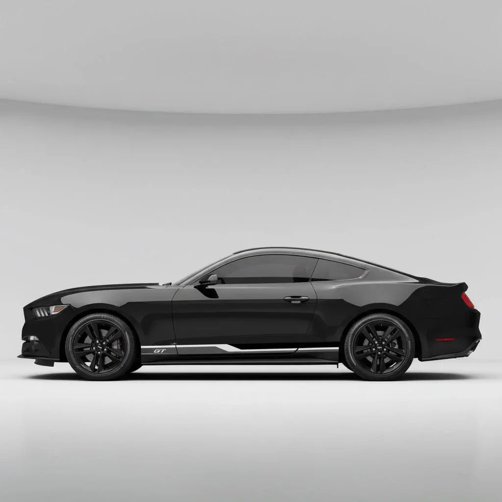 GT Edition Side Graphics for Ford Mustang black