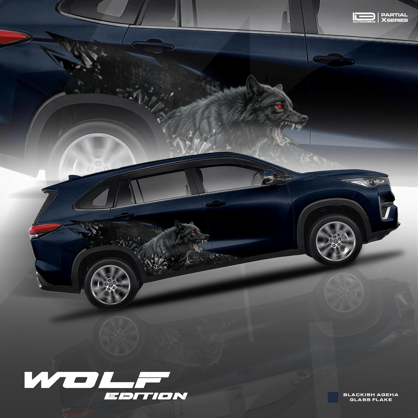 Wolf Edition Graphics for Toyota Innova Hycross IDE Partial X Series