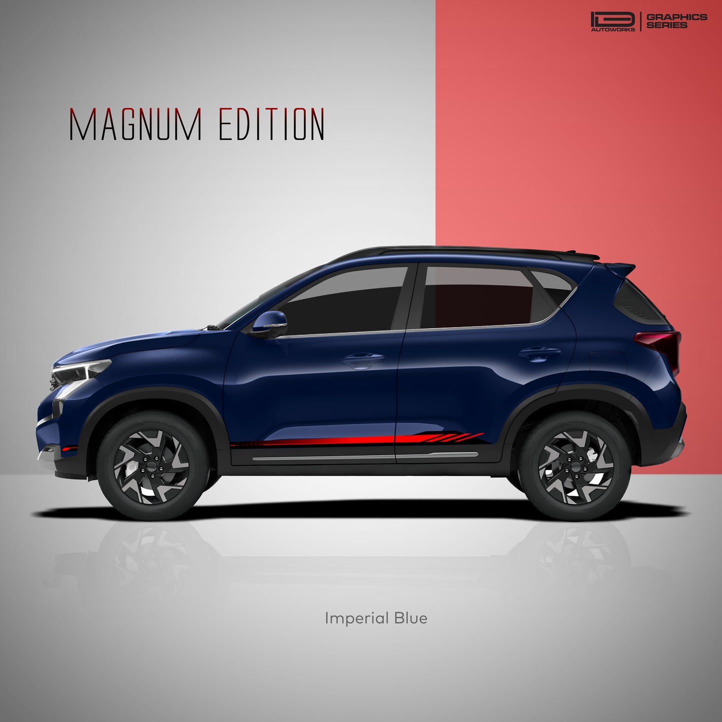 IDE GRAPHICS SERIES - Magnum Edition for Kia Sonet (Imperial Blue)
