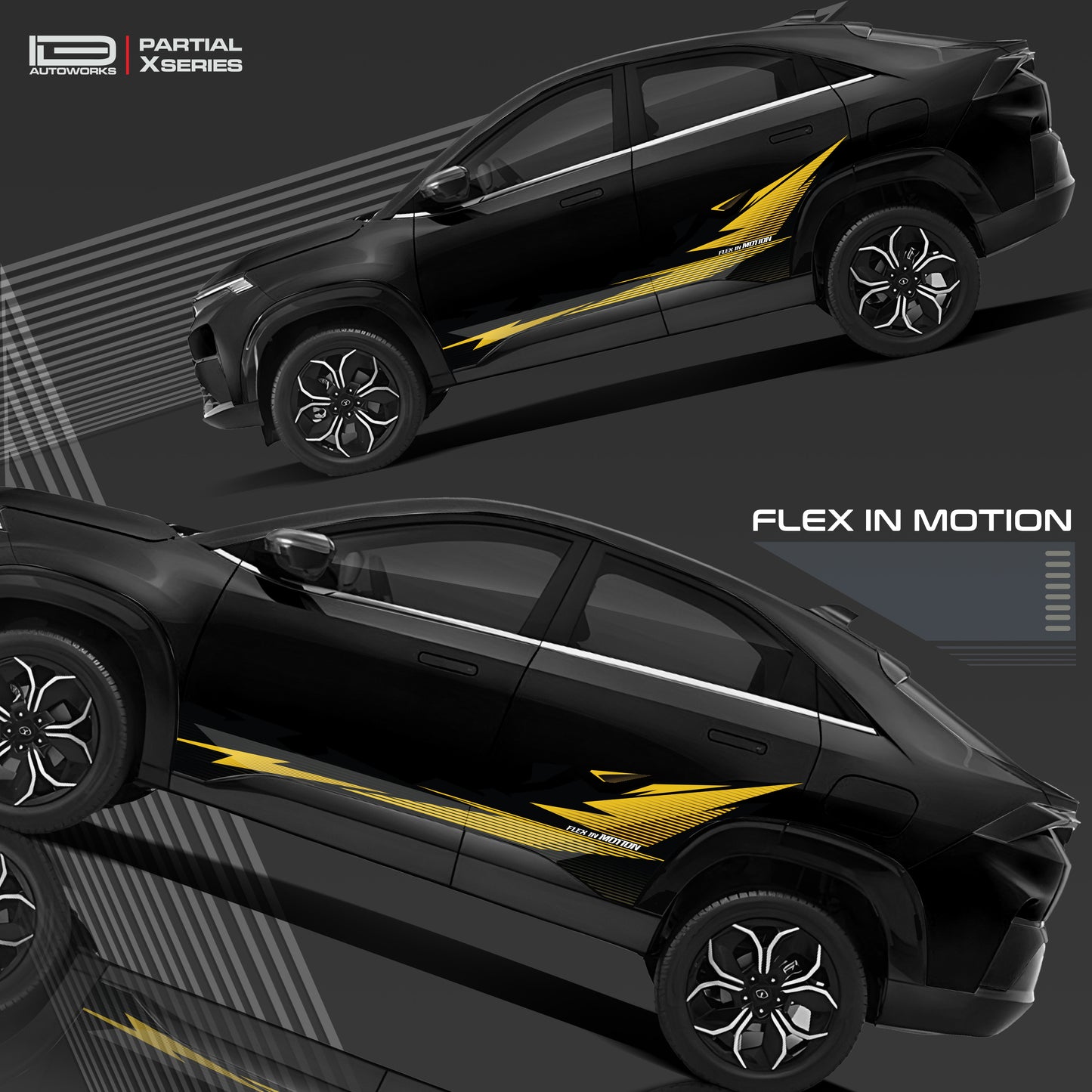 Flex in Motion Edition Graphics for Tata Curvv black