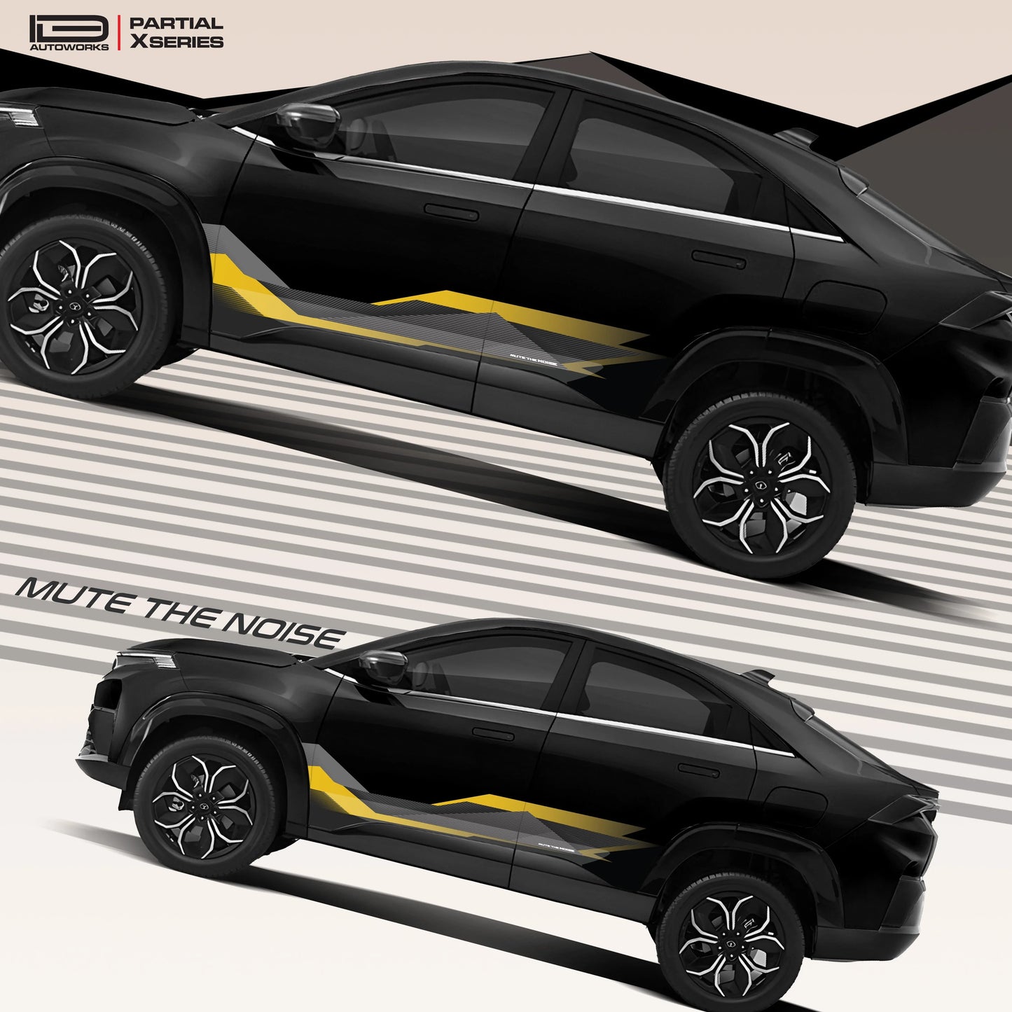 Mute The Noise Edition Graphics for Tata Curvv black