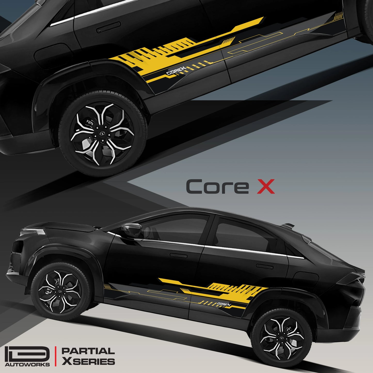CoreX Edition Graphics for Tata Curvv black