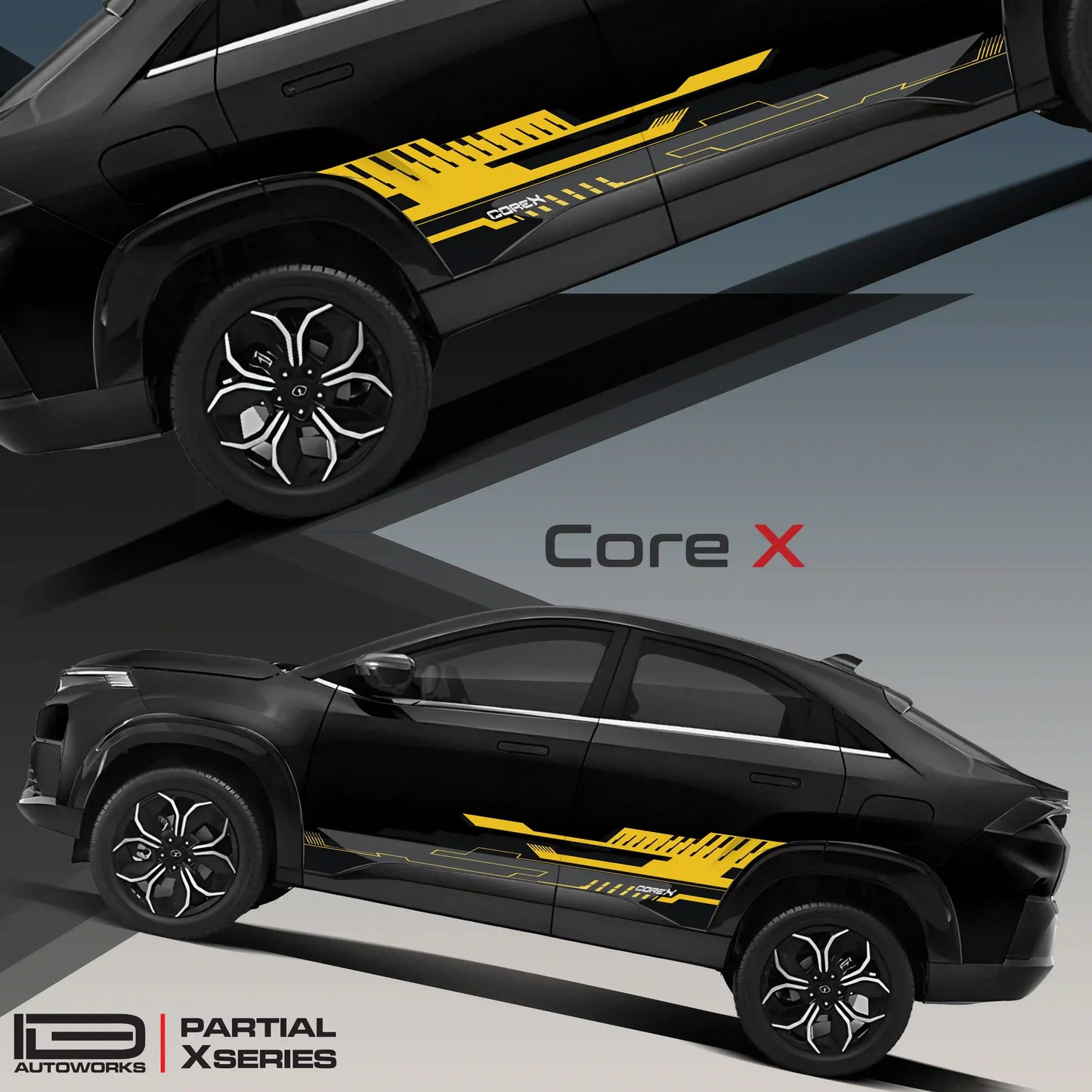 CoreX Edition Graphics for Tata Curvv black