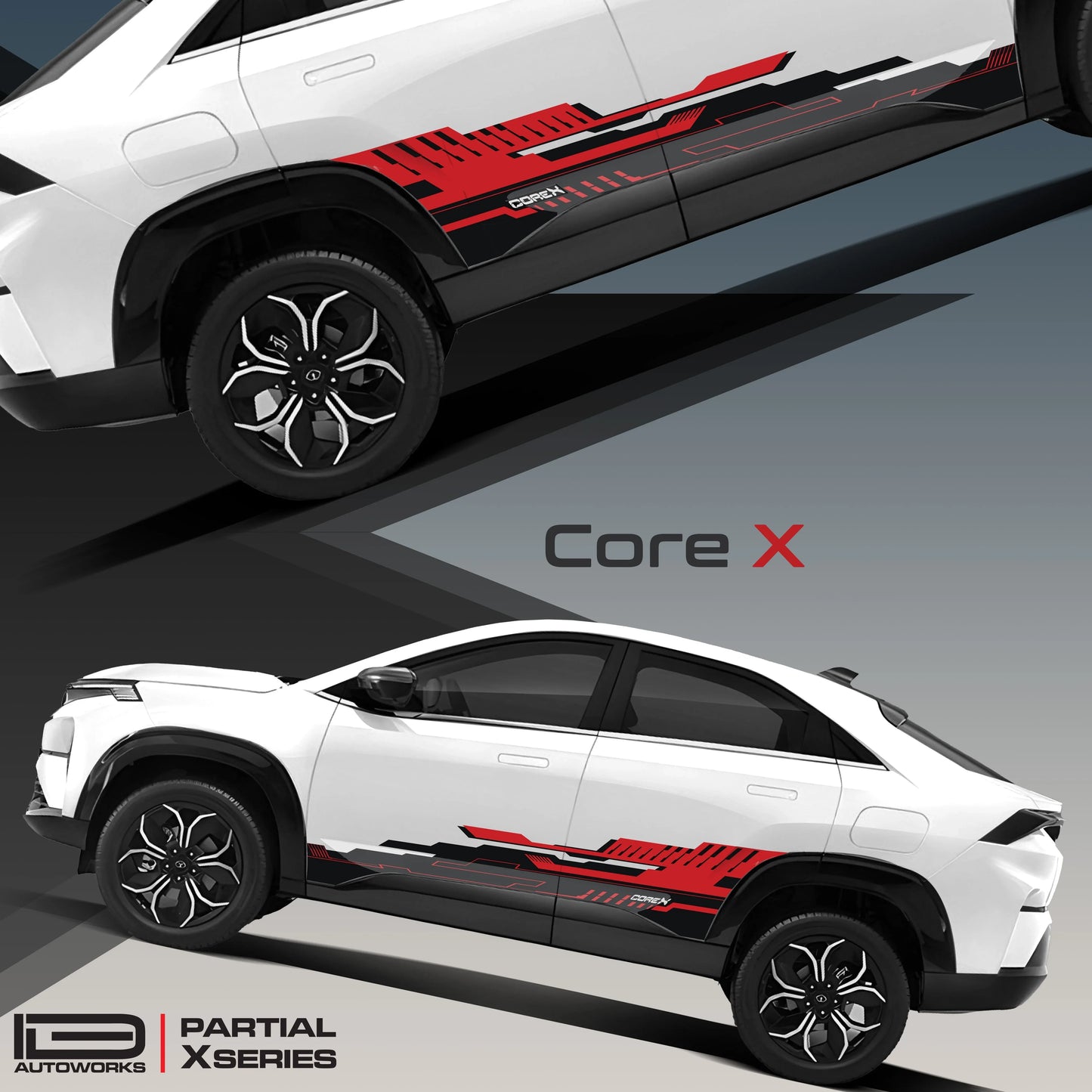 CoreX Edition Graphics for Tata Curvv white