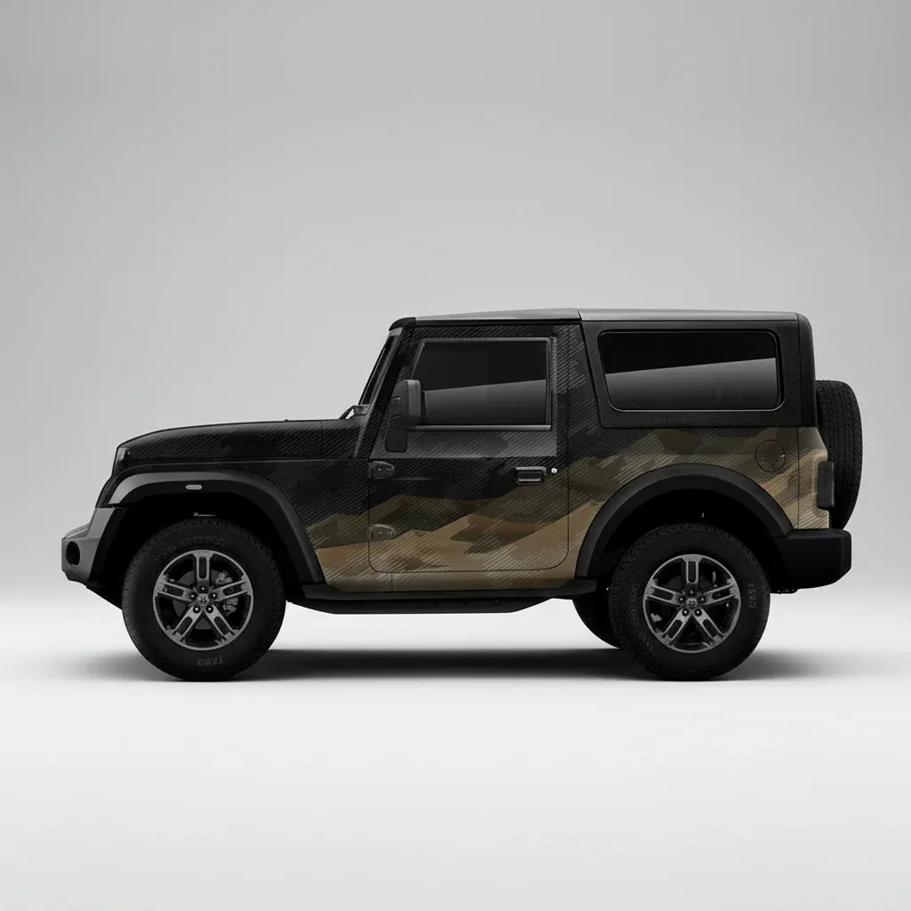Dune Edition Graphics for Mahindra Thar black