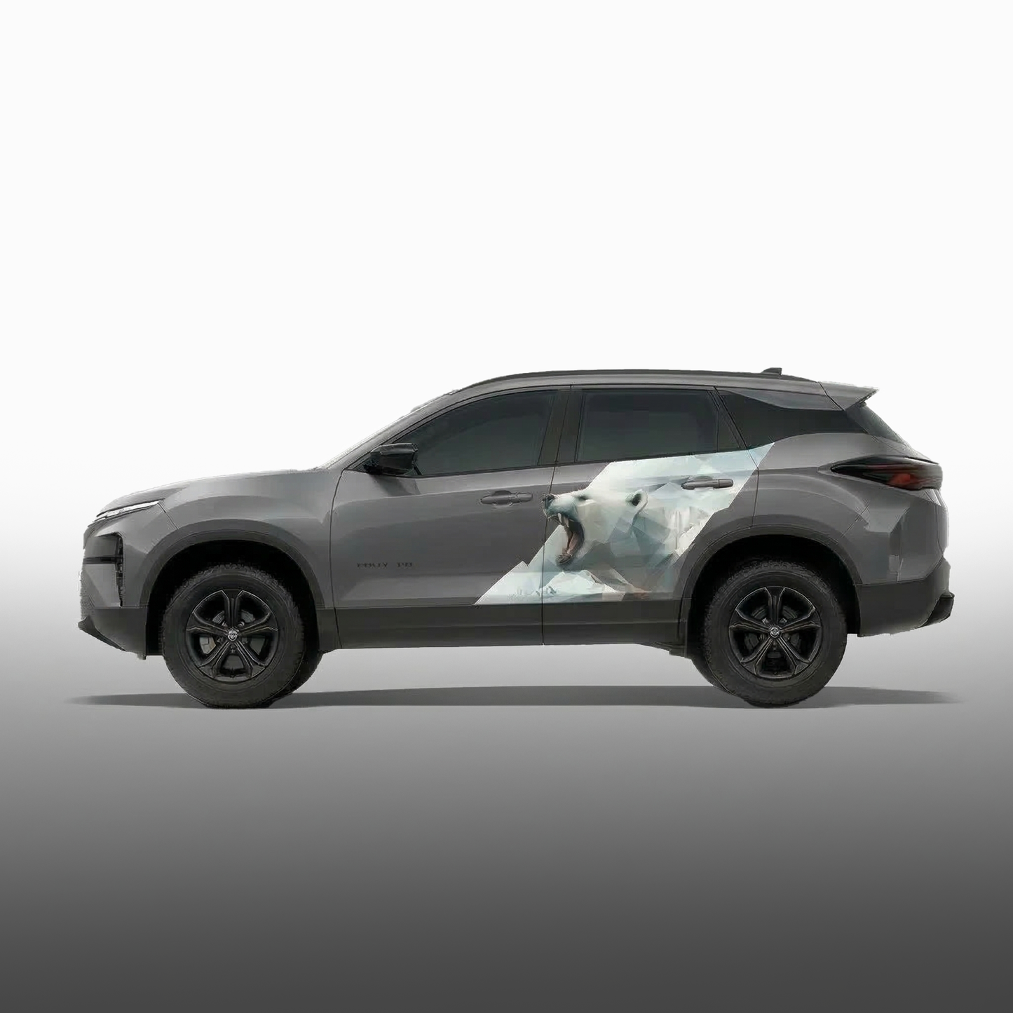 Snow Bear Edition Graphics for Tata Harrier grey