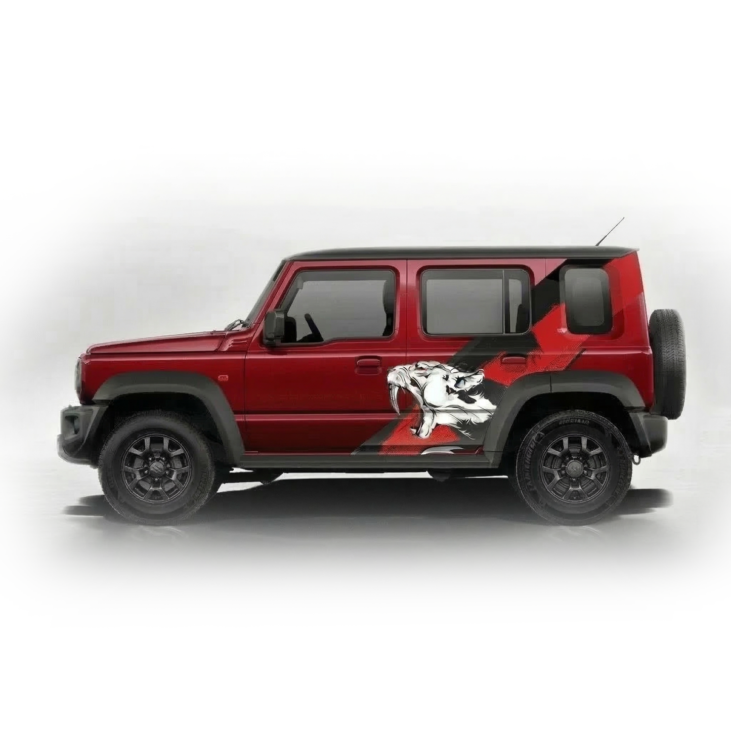 Tiger Edition Graphics for Maruti Suzuki Jimny red