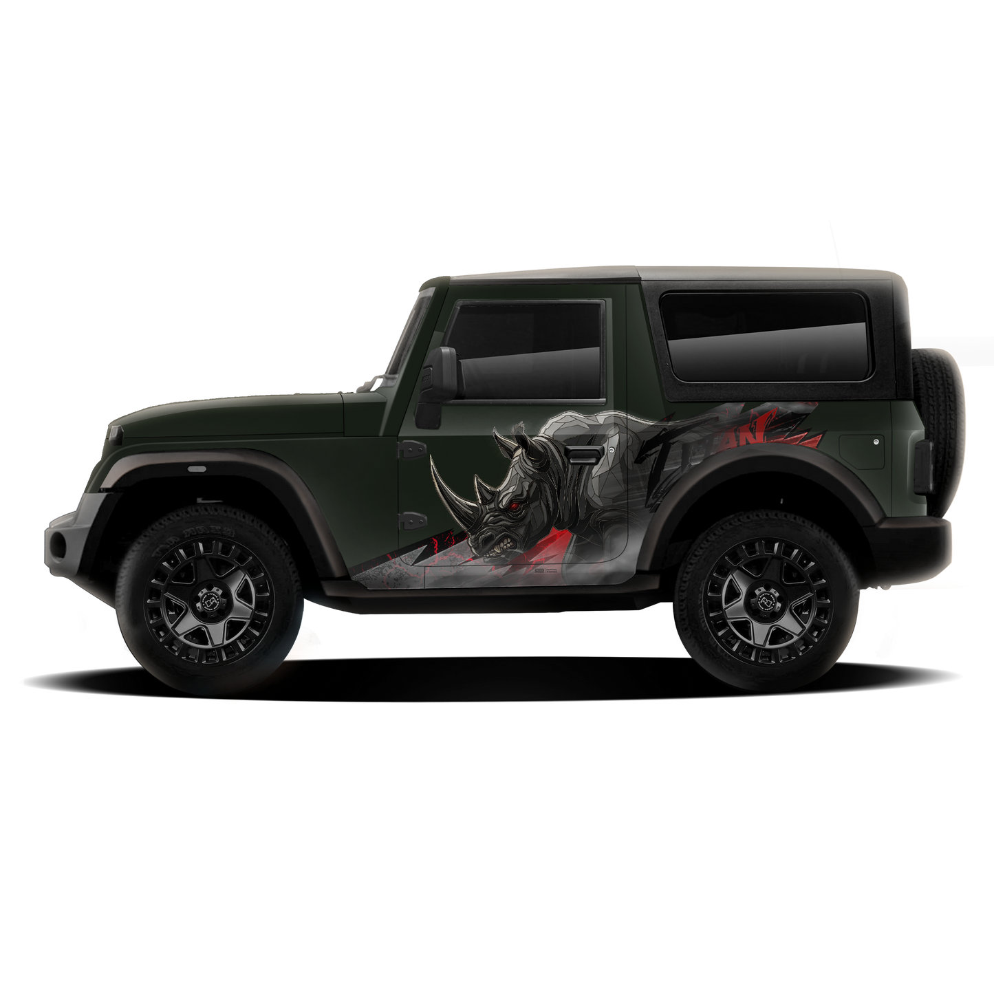 Rhino Edition Graphics for Mahindra Thar IDE Partial X Series