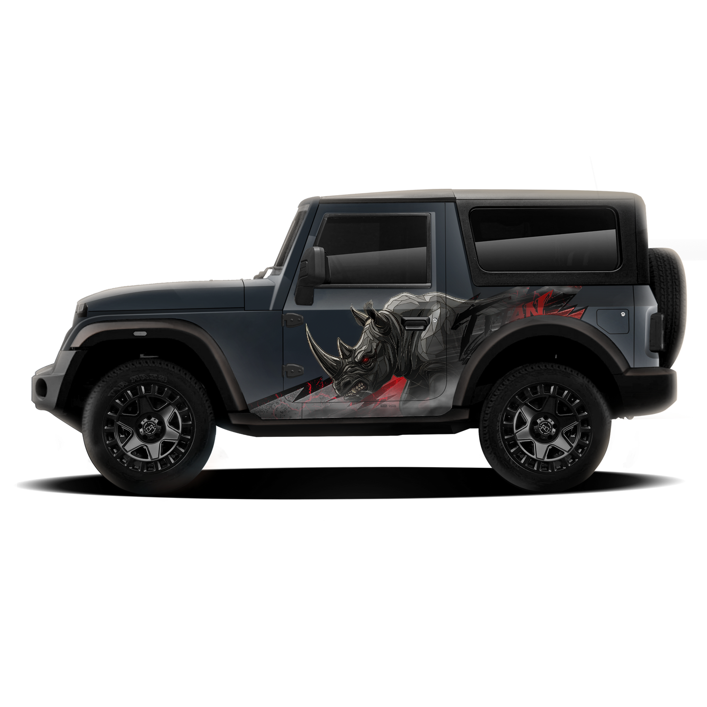 Rhino Edition Graphics for Mahindra Thar IDE Partial X Series
