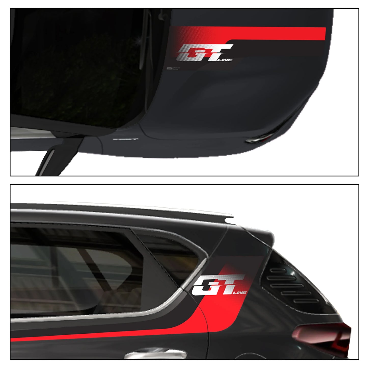 GT Edition Graphics for Kia Sonet black