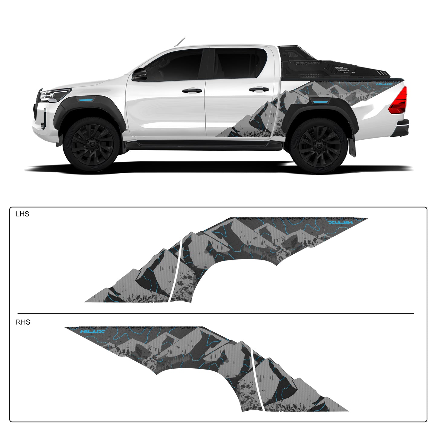 IDE PARTIAL X SERIES - Alpha Overland Edition for TOYOTA Hilux (Super White)