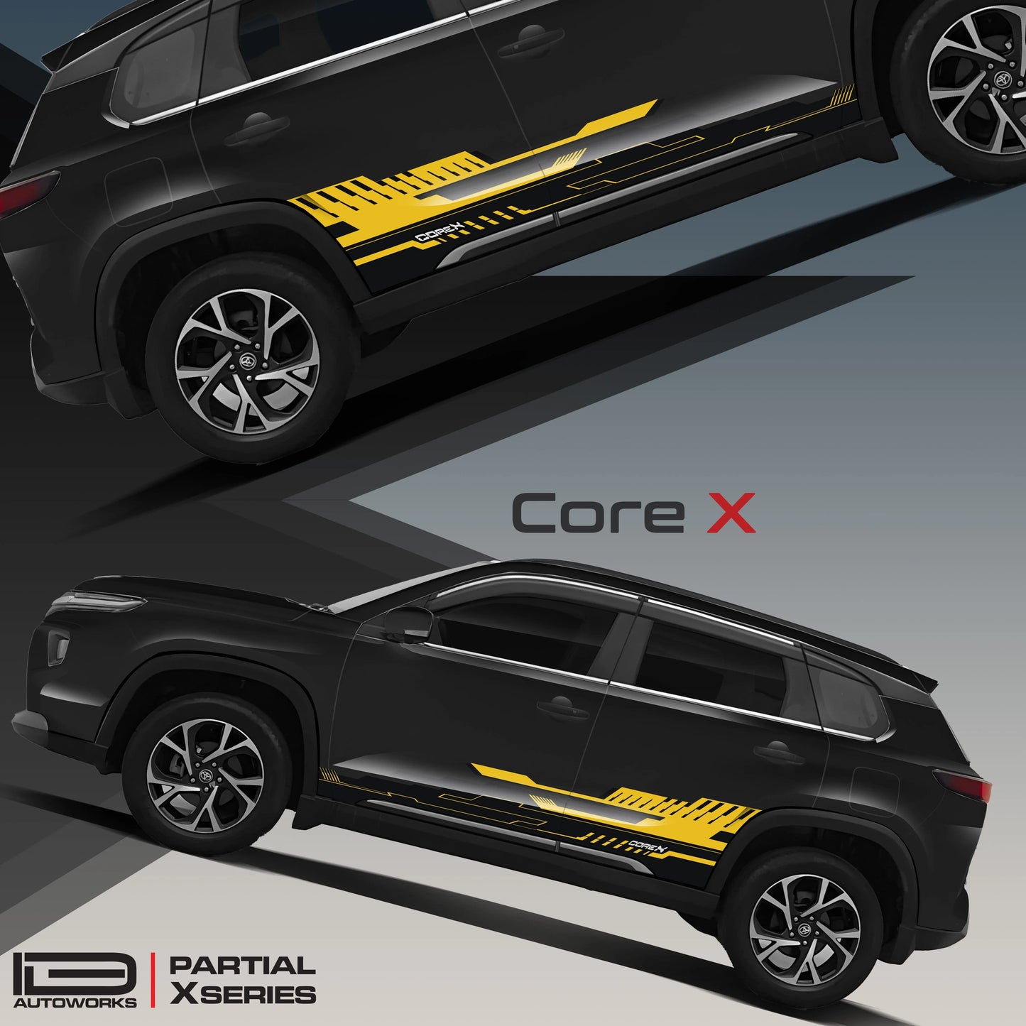CoreX Edition Graphics for Toyota Hyryder black