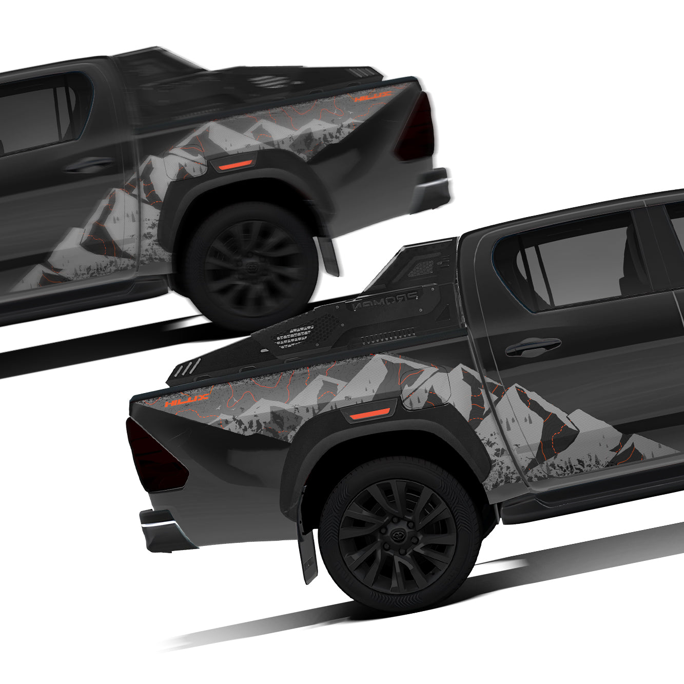 IDE PARTIAL X SERIES - Alpha Overland Edition for TOYOTA Hilux (Grey Metallic)