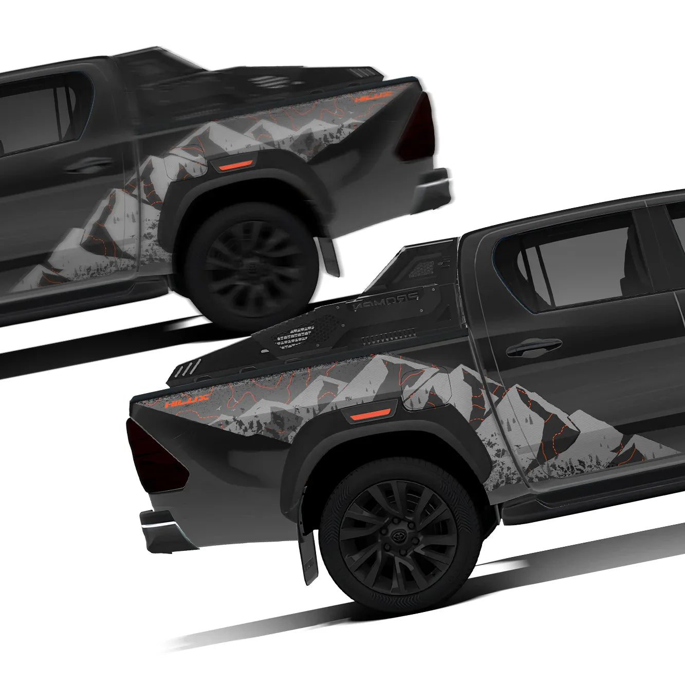 Alpha Overland Edition Graphics for Toyota Hilux black