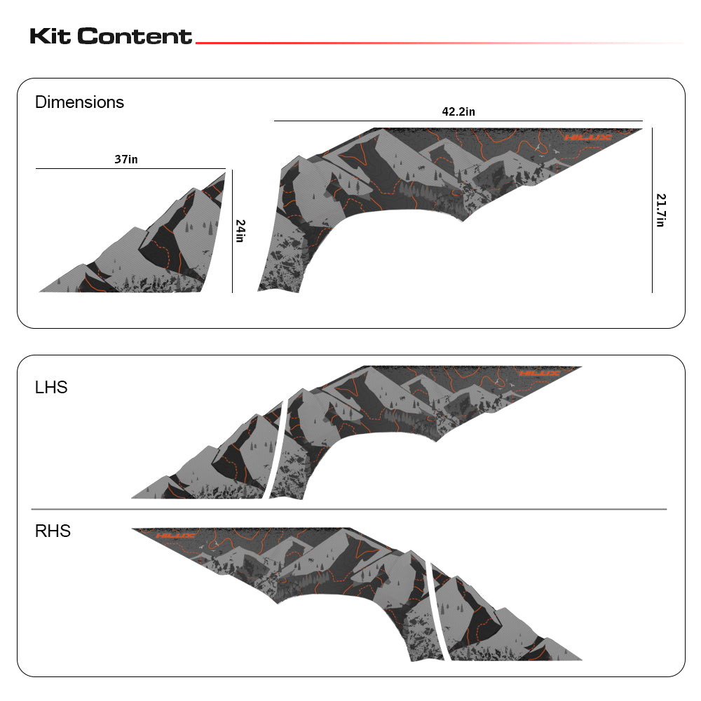 IDE PARTIAL X SERIES - Alpha Overland Edition for TOYOTA Hilux (Grey Metallic)