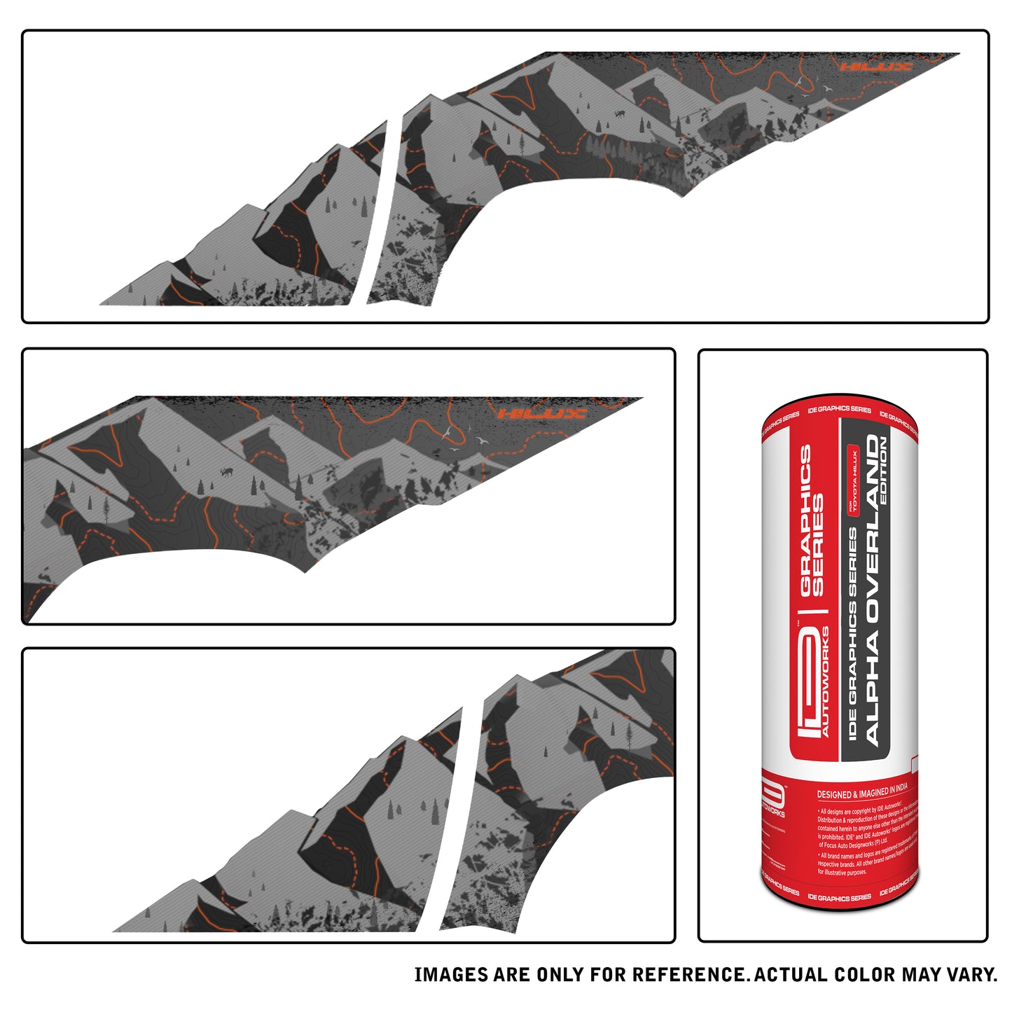 IDE PARTIAL X SERIES - Alpha Overland Edition for TOYOTA Hilux (Grey Metallic)
