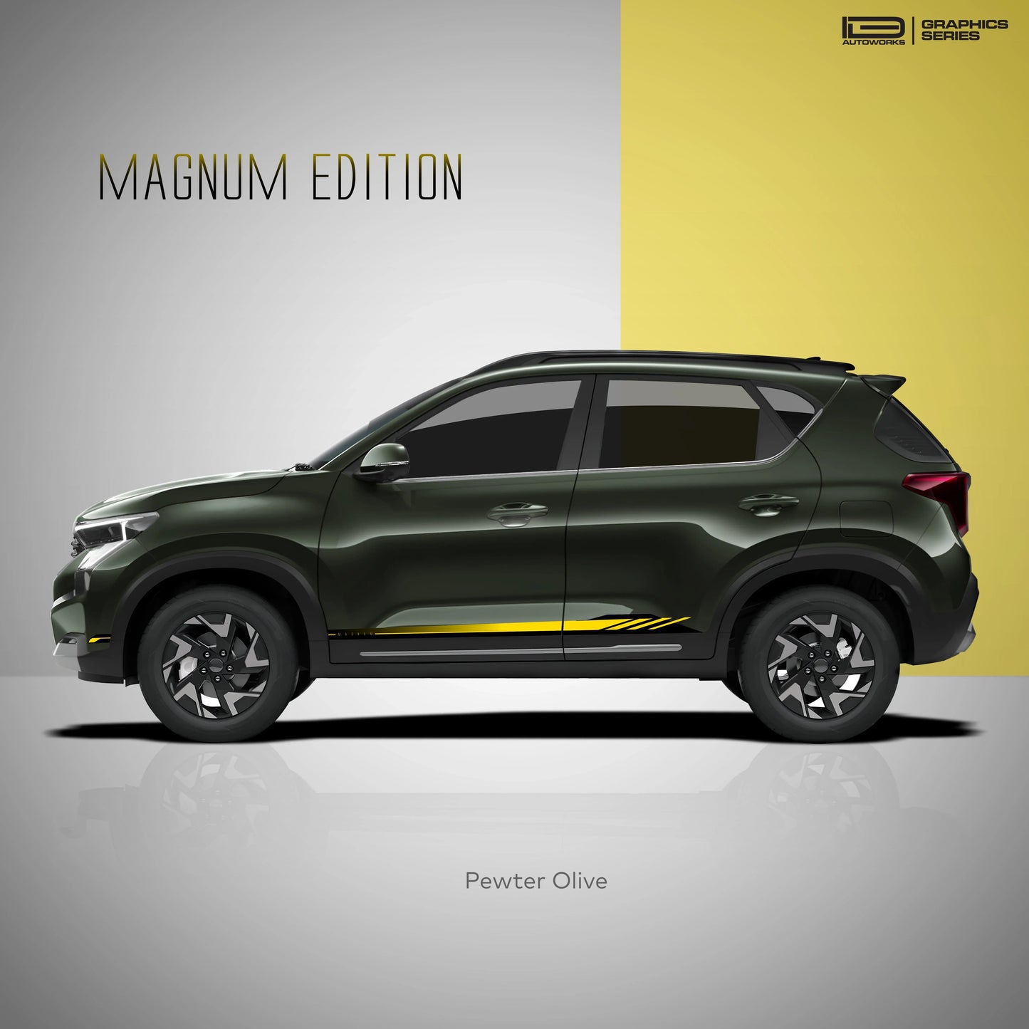 Magnum Edition Graphics for Kia Sonet green