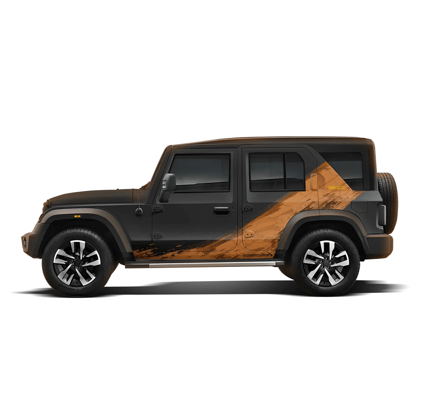 Sandstorm Edition Graphics for Mahindra Thar Roxx black