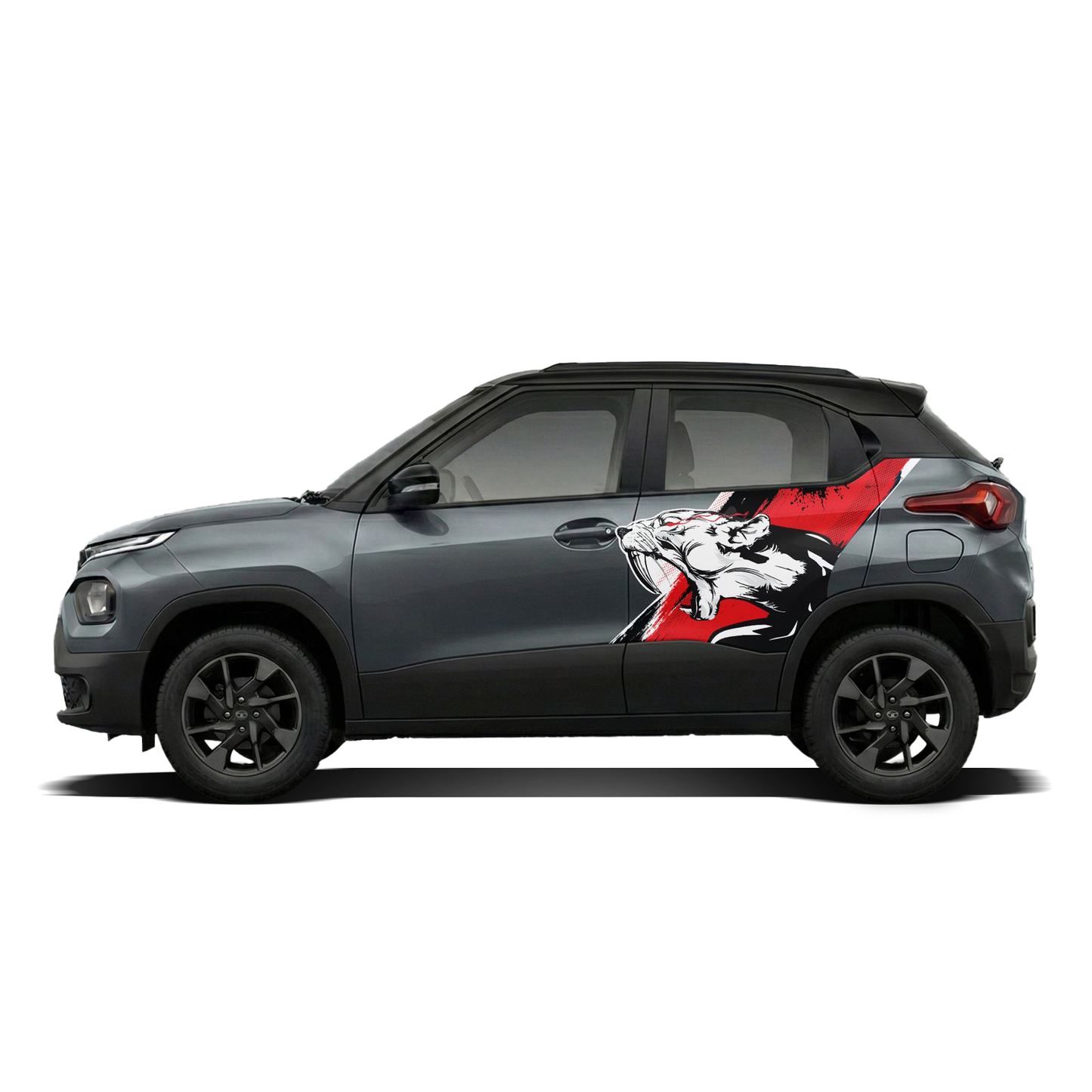 Tiger edition car graphics for the Tata Punch by IDE graphics series