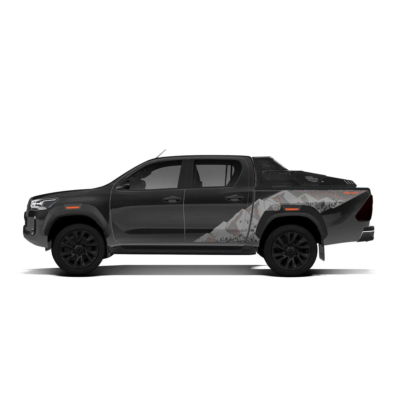 Alpha Overland Edition Graphics for Toyota Hilux black