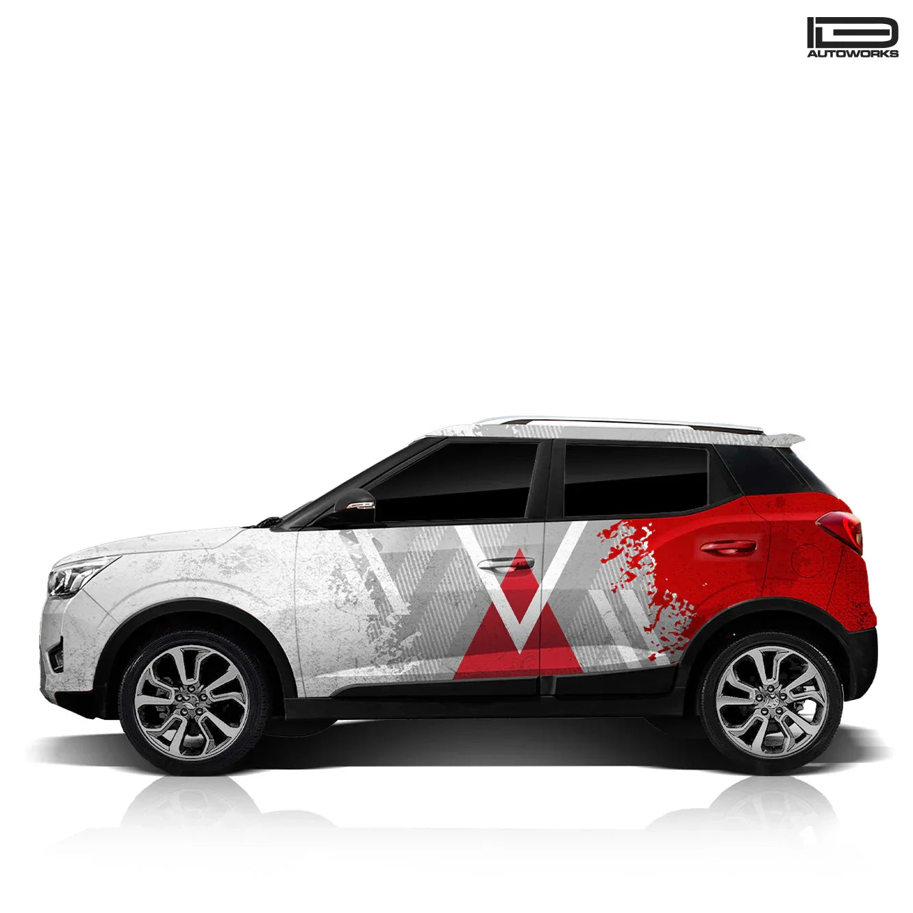 Rebel Edition Graphics for Mahindra XUV300 white