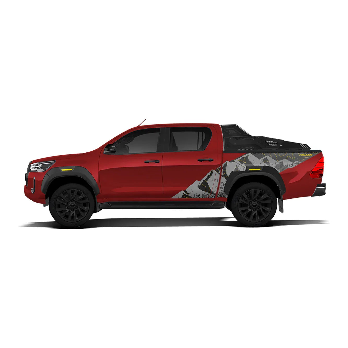 Alpha Overland Edition Graphics for Toyota Hilux red