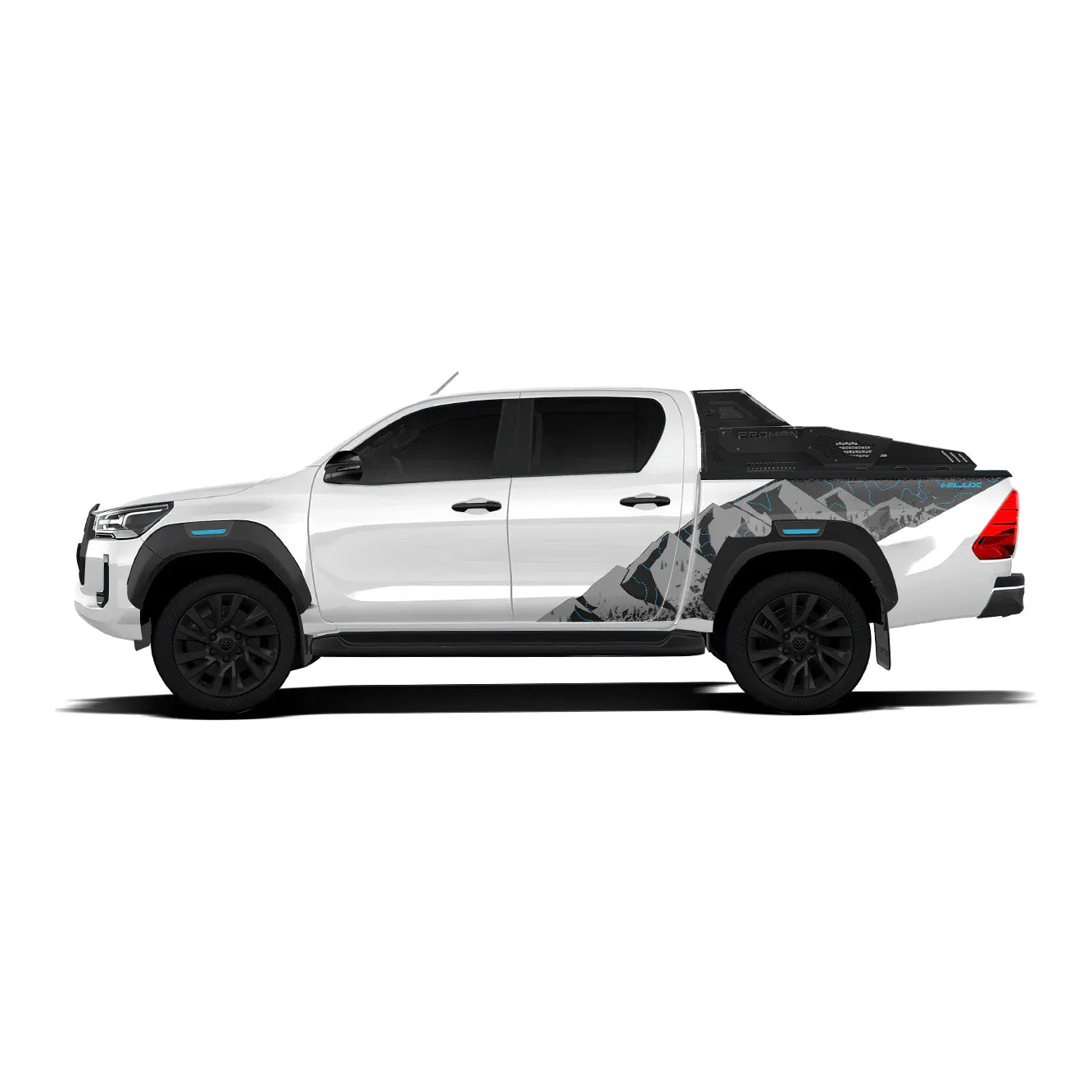 Alpha Overland Edition Graphics for Toyota Hilux white