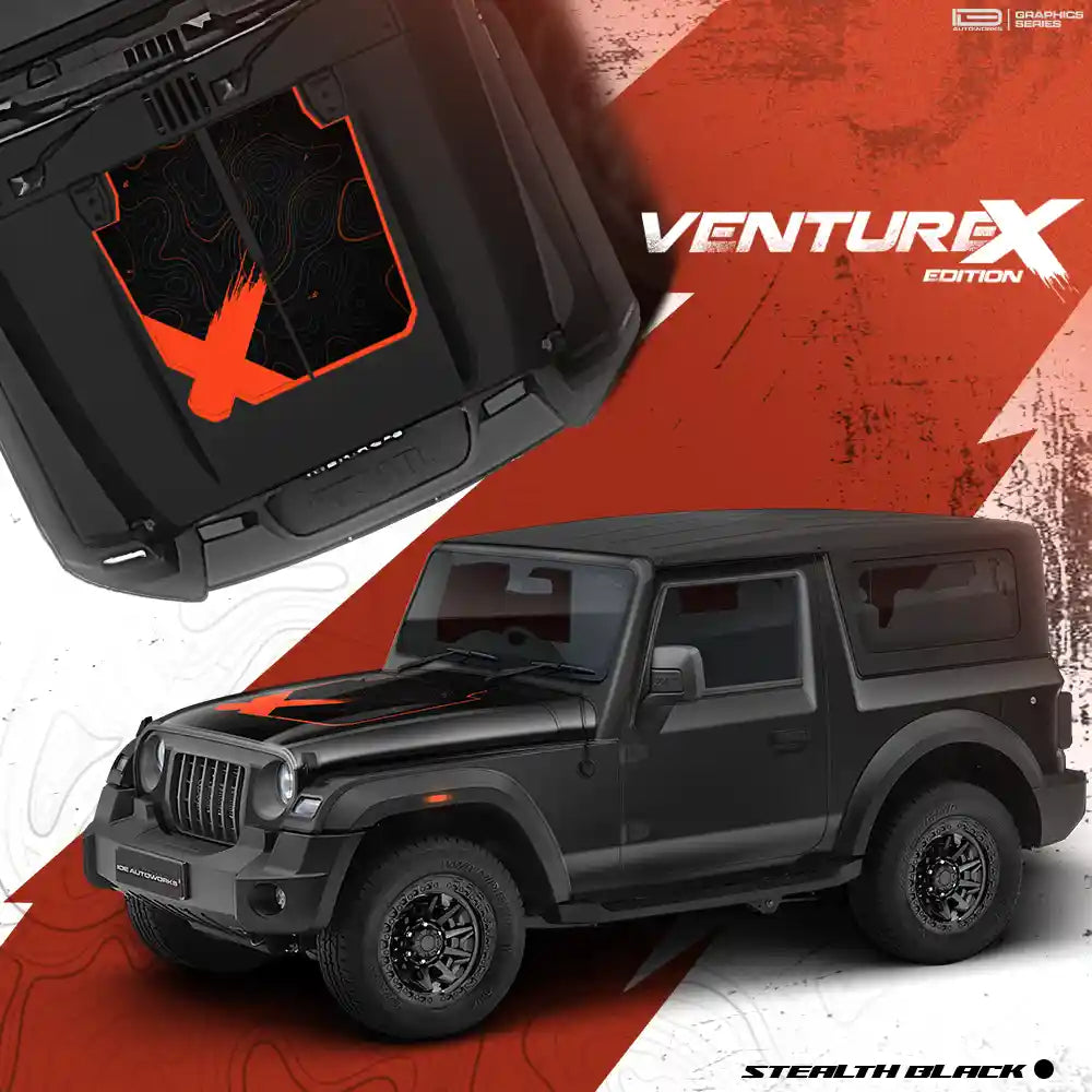 VentureX Edition Graphics for Mahindra Thar IDE Graphic Series