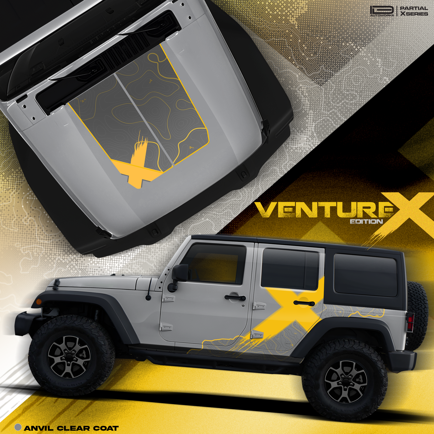 VentureX Edition Graphics for Jeep Wrangler silver