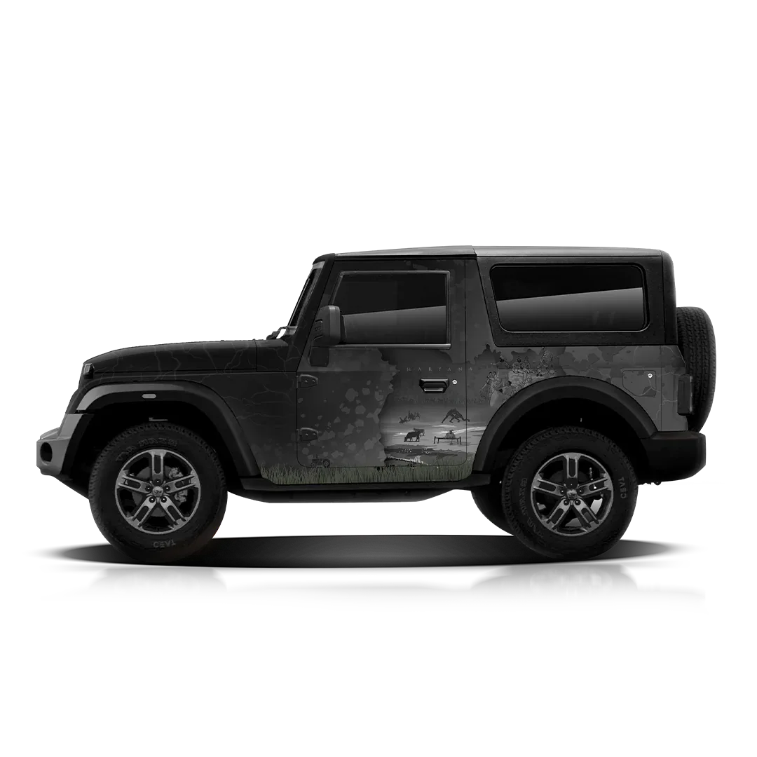 Pradhan Edition Graphics for Mahindra Thar black