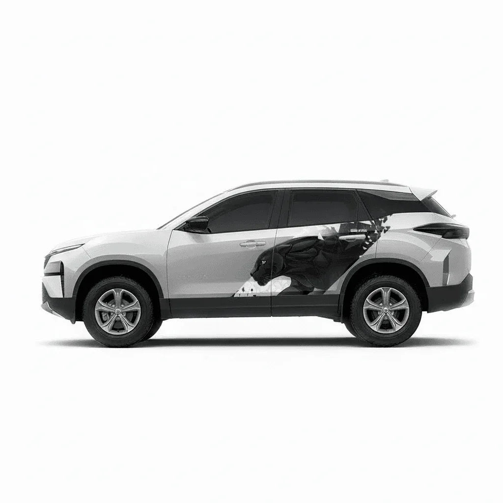 Panther Edition Graphics for Tata Harrier white