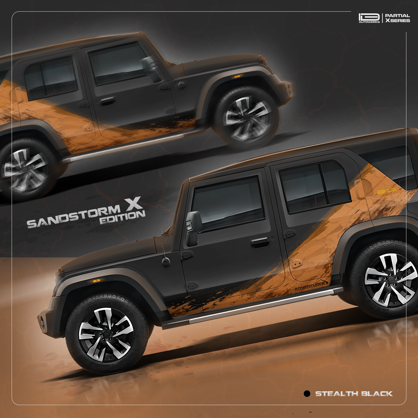 IDE Partial X Series – Sandstorm Edition | Mahindra Thar Roxx
