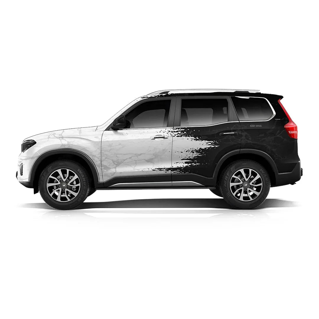 Powerflow Edition Graphics for Mahindra Scorpio N white