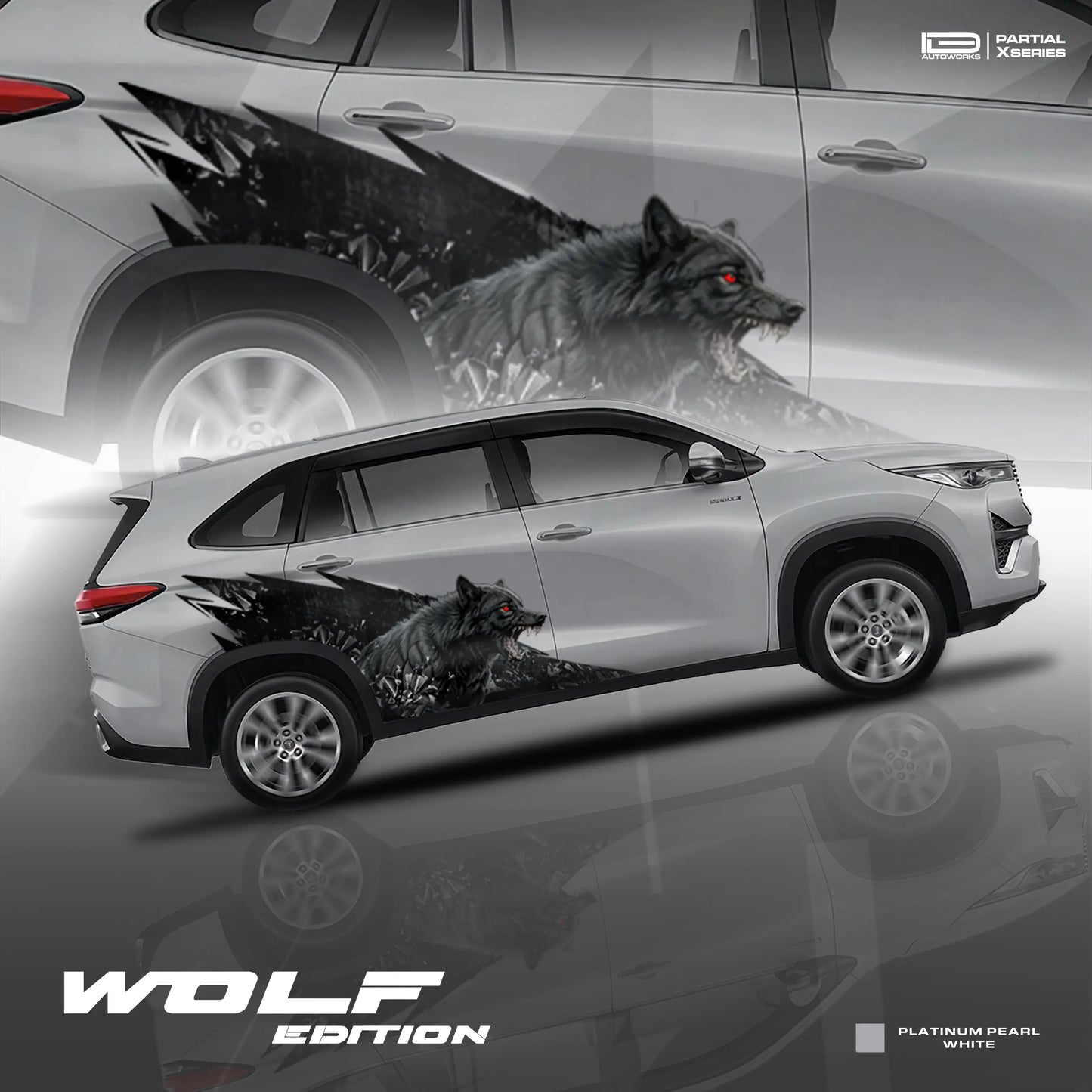 Wolf Edition Graphics for Toyota Innova Hycross IDE Partial X Series