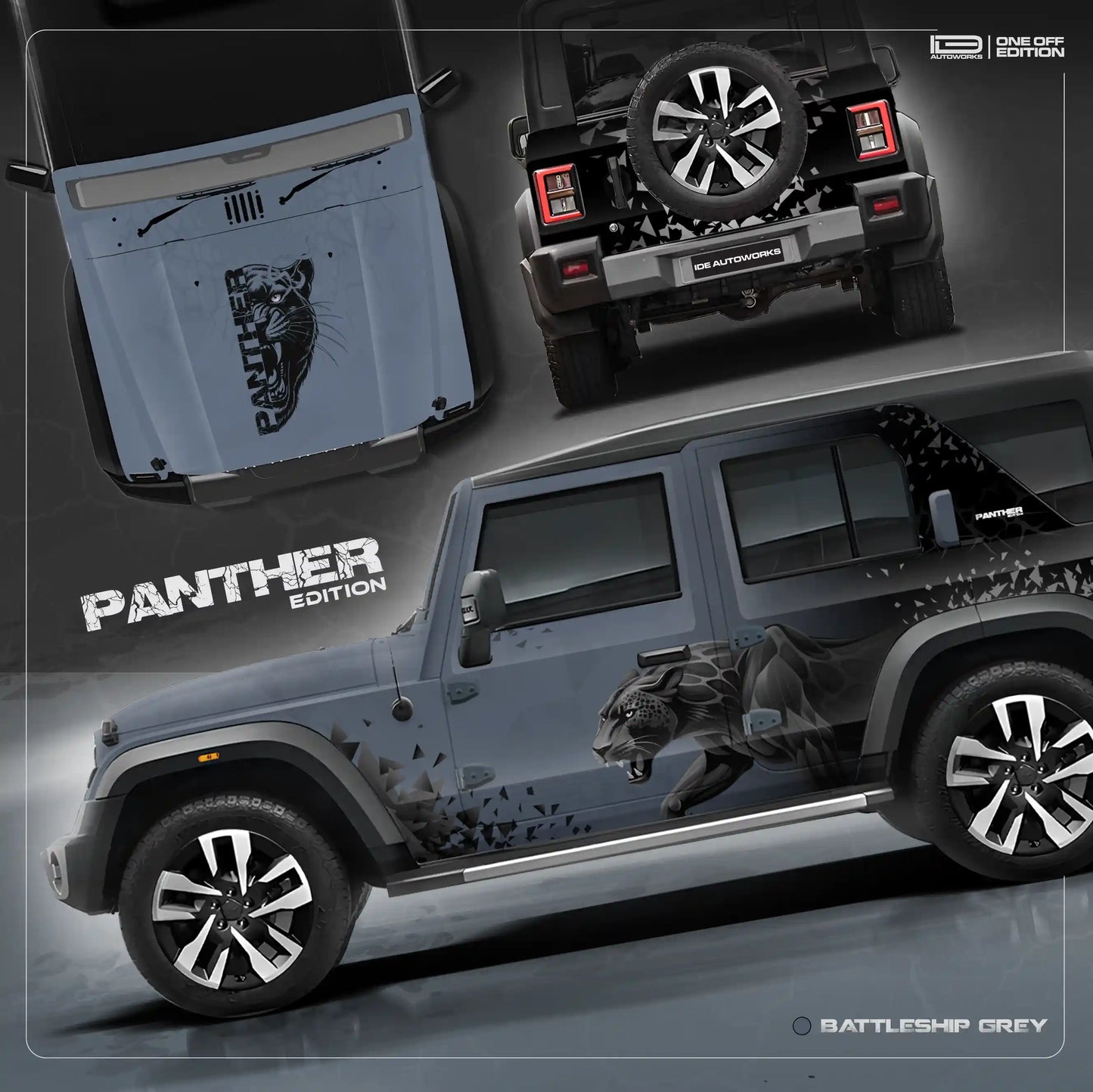 Panther Edition for the Mahindra thar roxx green by IDE Autoworks