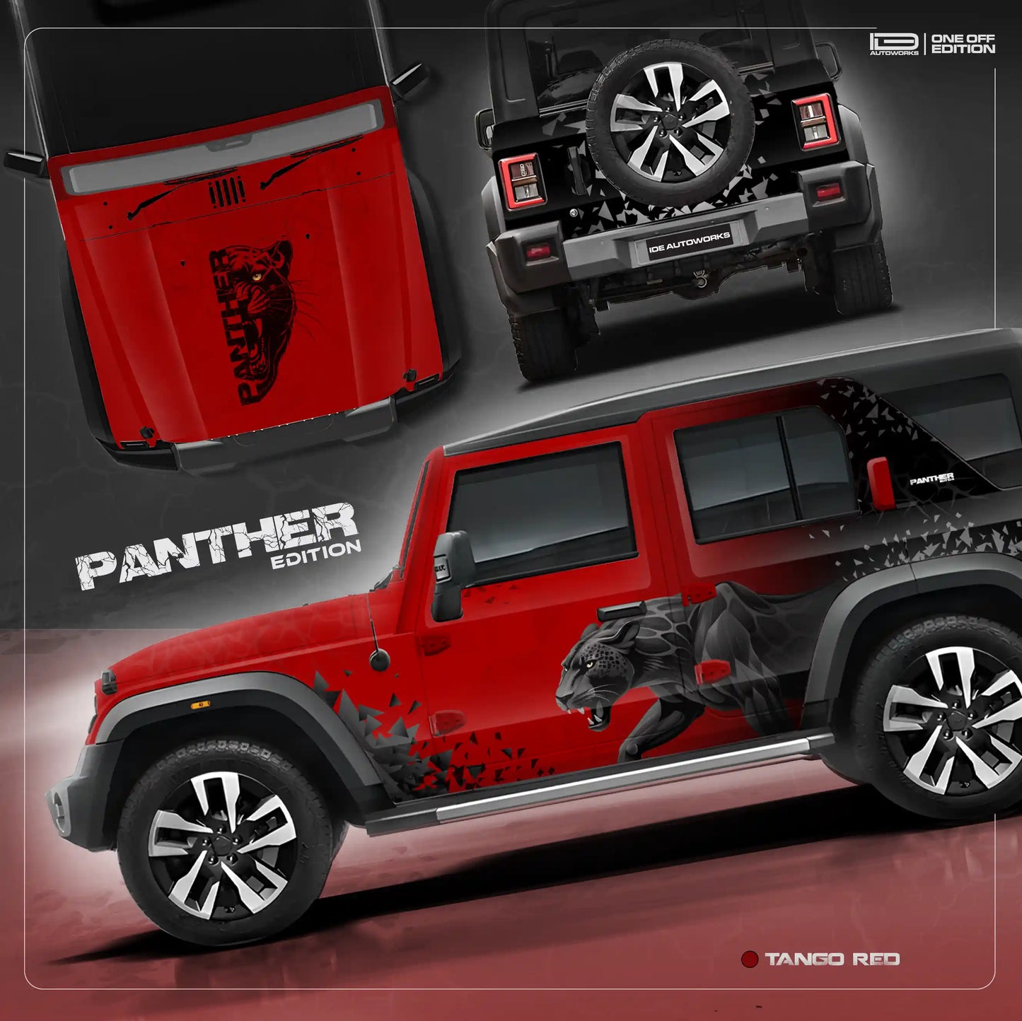 Panther Edition for the Mahindra thar roxx green by IDE Autoworks