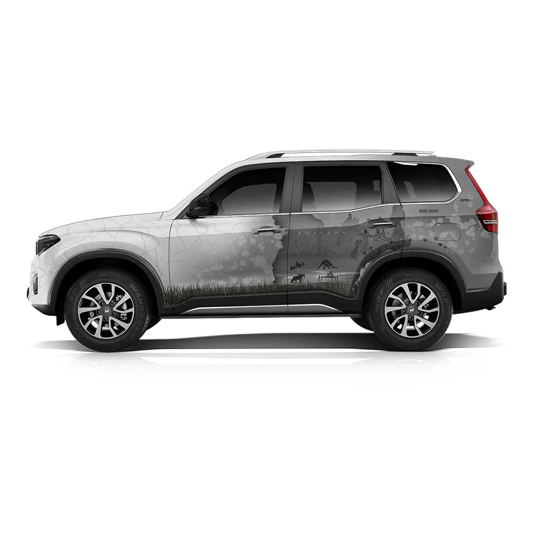 Pradhan Edition Graphics for Mahindra Scorpio N white