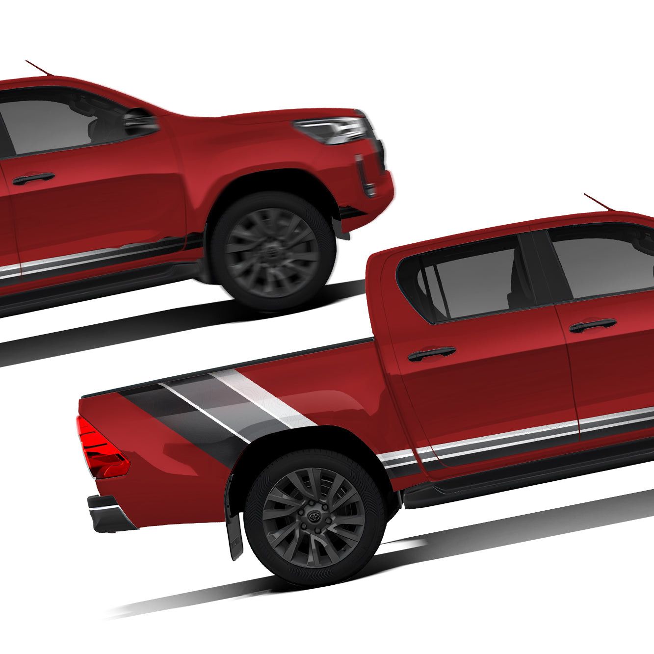 IDE PARTIAL X SERIES - Classic Cruiser Edition for TOYOTA Hilux (Emotional Red)