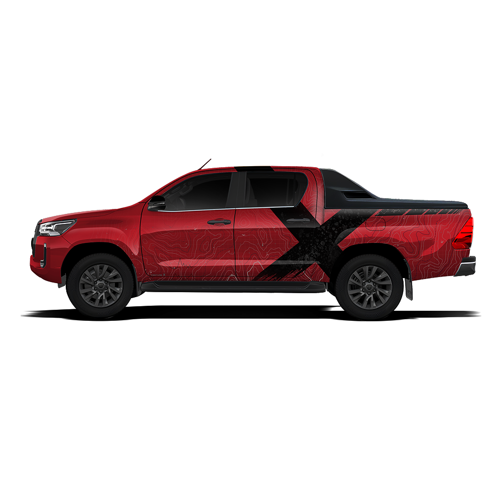 VentureX Edition Graphics for Toyota Hilux red