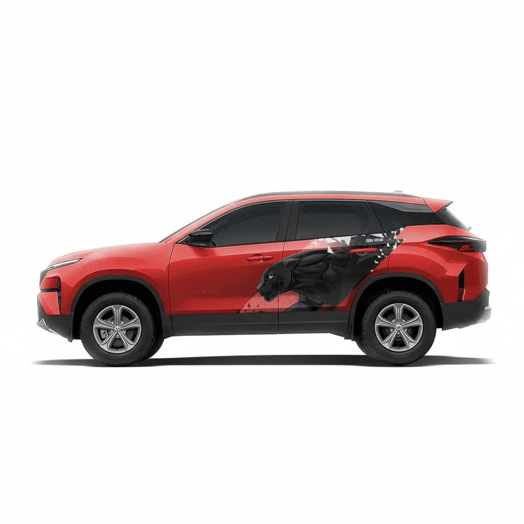 Panther Edition Graphics for Tata Harrier red