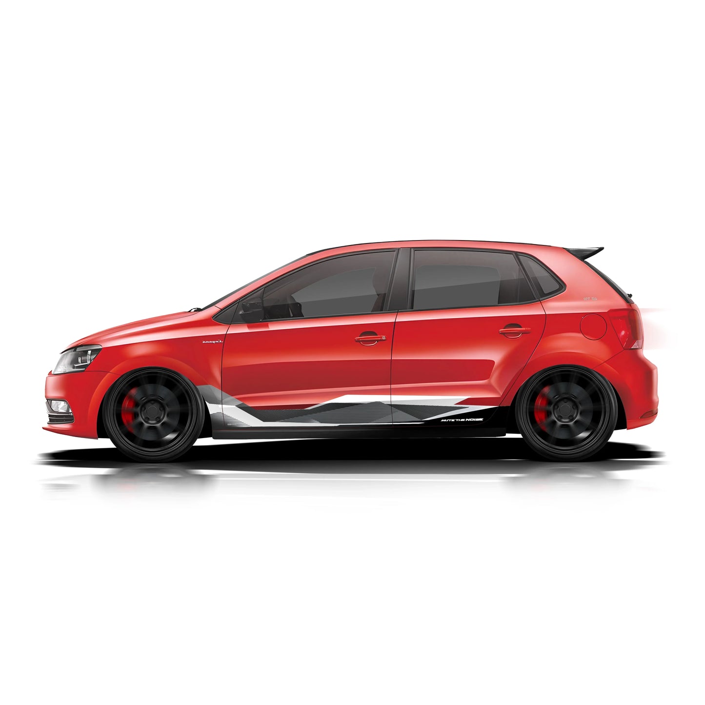 Mute The Noise Edition Graphics for VW Polo red