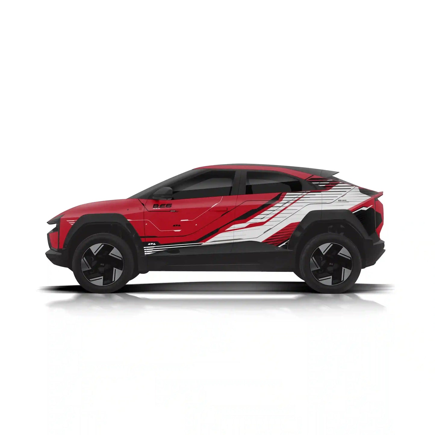Hyperline Edition Graphics for Mahindra BE6 white